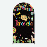 Aperturee Aperturee Lets Three Esta Mexican Taco Birthday Arch Backdrop